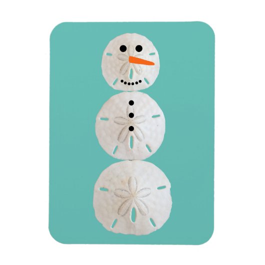 Sand Dollar Snowman Magneet (Verticaal)