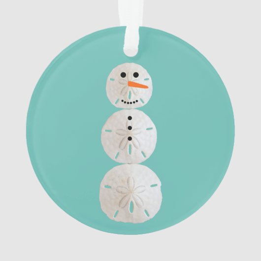Sand Dollar Snowman Ornament (achterkant)