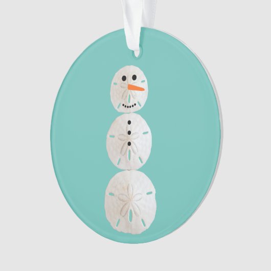 Sand Dollar Snowman Ornament (voorkant)
