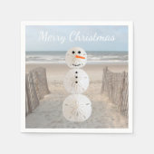 Sand Dollar Snowman Paper Napkins Servet (Voorkant)