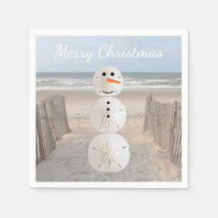 Sand Dollar Snowman Paper Napkins Servet