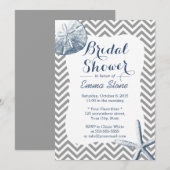 Sand Dollar & Starfish Chevron Vrijgezellenfeest Kaart (Voorkant / Achterkant)