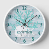 Sand Dollar Starfish Coastal Beach Wood Name (Voorkant)