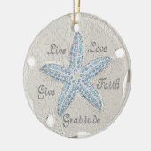 Sand Dollar Starfish Gem Ornament (Links)