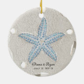 Sand Dollar Starfish Gem Ornament (Achterkant)