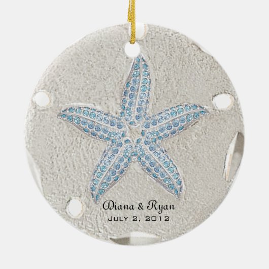 Sand Dollar Starfish Gem Ornament (Achterkant)