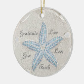 Sand Dollar Starfish Gem Ornament (Links)