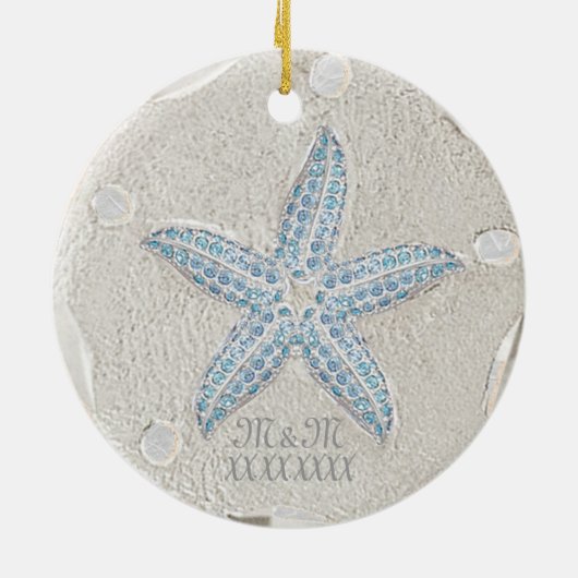 Sand Dollar Starfish Gem Ornament (Achterkant)