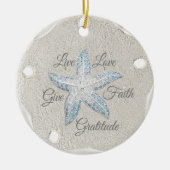 Sand Dollar Starfish Gem Ornament (Voorkant)