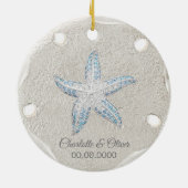 Sand Dollar Starfish Gem Ornament (Achterkant)