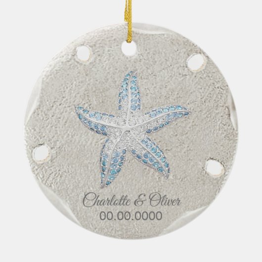 Sand Dollar Starfish Gem Ornament (Achterkant)