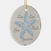 Sand Dollar Starfish Gem Ornament (Rechts)