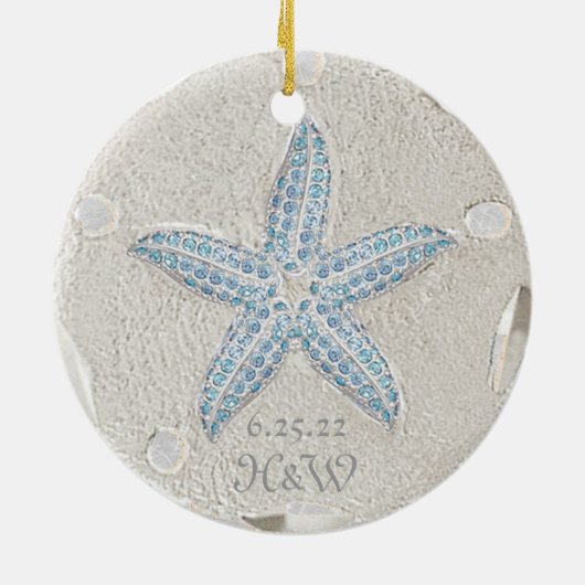 Sand Dollar Starfish Gem Ornament (Achterkant)