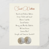 Sand Dollar Table Number Name Seating List Kaarten (Voorkant)