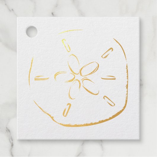 Sand Dollar Tekening Bedankjes Labels (Voorkant)
