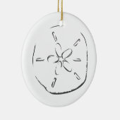 Sand Dollar Tekening Keramisch Ornament (Rechts)