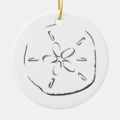 Sand Dollar Tekening Keramisch Ornament (Voorkant)