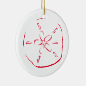 Sand Dollar Tekening Kerstmis Keramisch Ornament (Rechts)