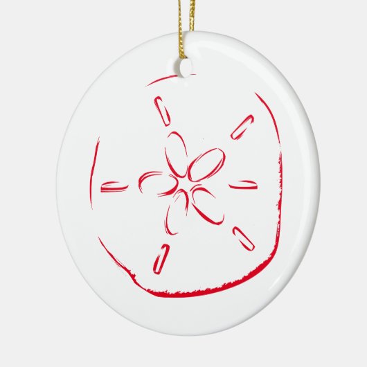Sand Dollar Tekening Kerstmis Keramisch Ornament (Links)