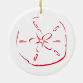 Sand Dollar Tekening Kerstmis Keramisch Ornament (Achterkant)