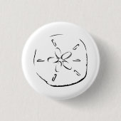 Sand Dollar Tekening Ronde Button 3,2 Cm (Voorkant)