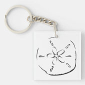 Sand Dollar Tekening Sleutelhanger (voorkant)