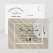 Sand Dollar Thleed Wedding Save the Date Aankondigingskaart (Voorkant / Achterkant)