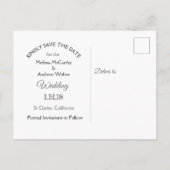 Sand Dollar Thleed Wedding Save the Date Aankondigingskaart (Achterkant)