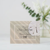 Sand Dollar Thleed Wedding Save the Date Aankondigingskaart (Staand voorkant)