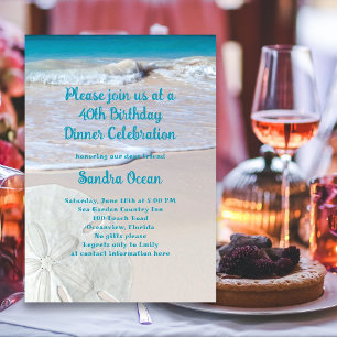 Sand Dollar verjaardagsfeestje uitnodiging