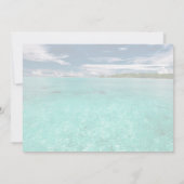 Sand Dollar Weddenschap Turquoise Water Hartelijk  Bedankkaart (Achterkant)