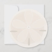 Sand Dollar Weddenschappen Rehearsal Dinner Kaart (Achterkant)