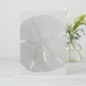 Sand Dollar Wedding Fan Program Paper Programmakaart (Staand voorkant)