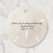 Sand Dollar Wedding Favor Bedankjes Labels (Voorkant)