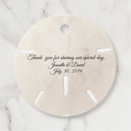 Sand Dollar Wedding Favor Bedankjes Labels
