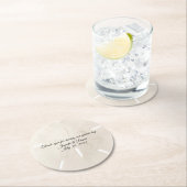 Sand Dollar Wedding Favor Ronde Kartonnen Onderzetter (Insitu)