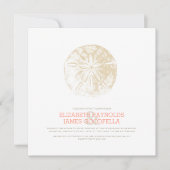 Sand Dollar Wedding Invitations Kaart (Voorkant)