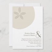 Sand Dollar Wedding Invite van Bride & Groom Kaart (Voorkant)