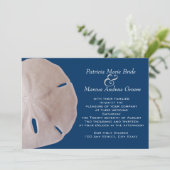 Sand Dollar Wedding Kaart (Staand voorkant)