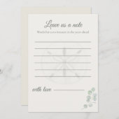 Sand Dollar Wedding Message Cards | Notitiekaartje (Voorkant / Achterkant)