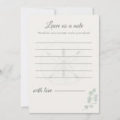 Sand Dollar Wedding Message Cards | Notitiekaartje (Voorkant)