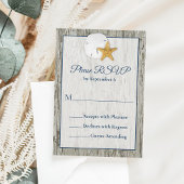 Sand Dollar Wedding Rustic Beach Driftwood RSVP