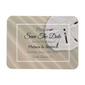 Sand Dollar Wedding Save the Date Magnet Magneet (Horizontaal)