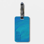 Sand Dollar White en Blue Pattern Bagagelabel (Achterkant verticaal)