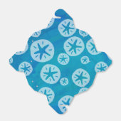 Sand Dollar White en Blue Pattern Bedankdoosjes (Uitgevouwen)