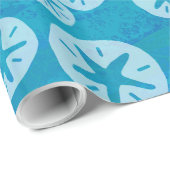 Sand Dollar White en Blue Pattern Cadeaupapier (Rol Hoek)
