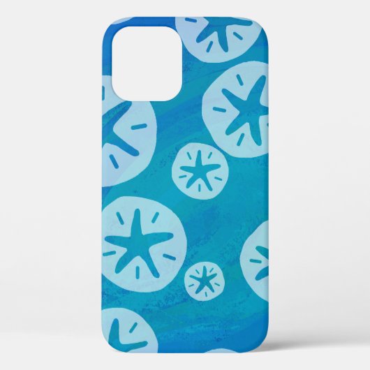 Sand Dollar White en Blue Pattern Case-Mate iPhone Case (Achterkant)