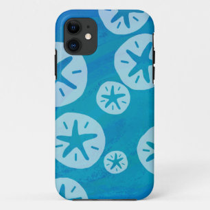 Sand Dollar White en Blue Pattern iPhone 11 Hoesje