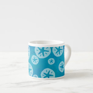 Sand Dollar White en Blue Pattern Espresso Kop