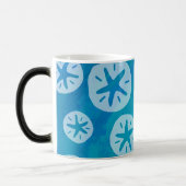 Sand Dollar White en Blue Pattern Magische Mok (Links)